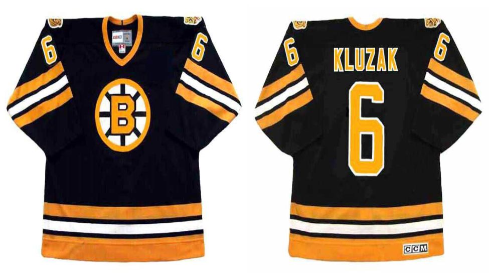 2019 Men Boston Bruins 6 Kluzak Black CCM NHL jerseys